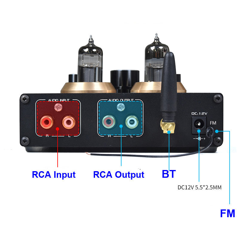 6J5 Vacuum NE5532 Tube Preamp Headphone Amplifier HiFi Stereo Preamplifier APTX ES9023 Home Theater Pre AMP pcb assembly