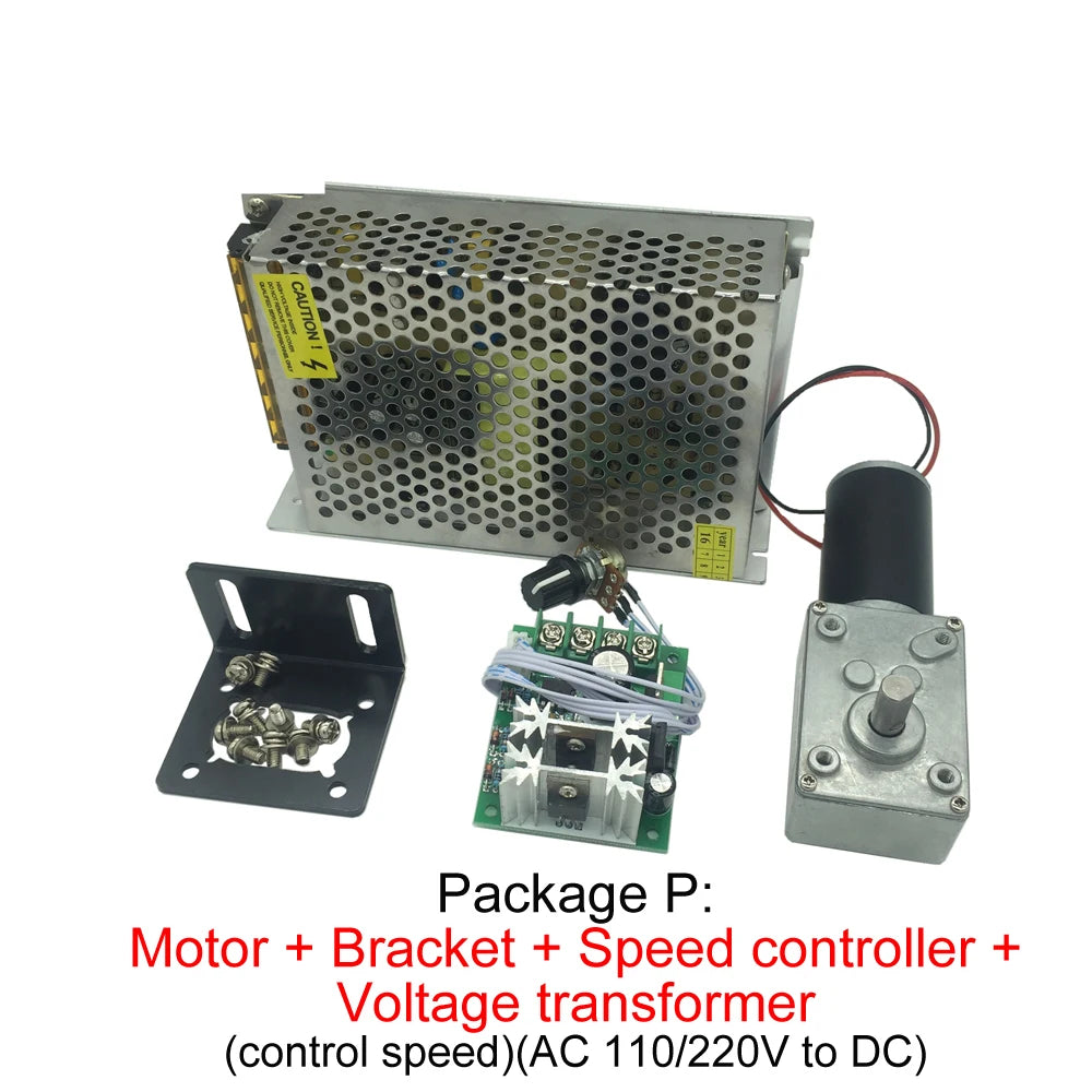 Custom Bringsmart Micro Motor A58SW31ZY 12V DC Worm Gear Motor 24V Self-lock Gearbox Reduction 470rpm Large Torque Reversible Machine Manufacturer