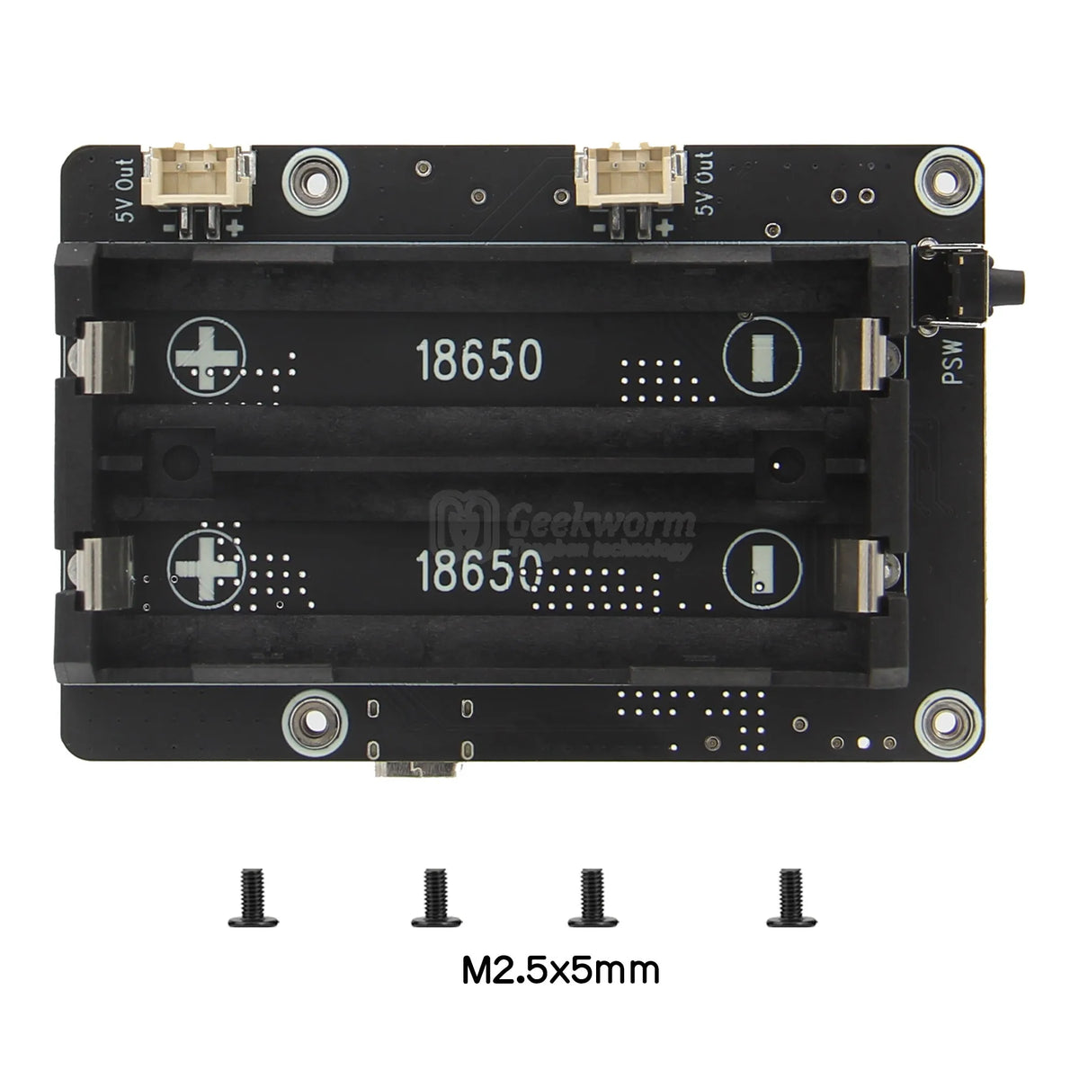 Custom Raspberry Pi 5 18650 UPS, X1200 V1.2 Power Mangement Board for Pi 5