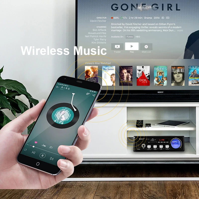 Custom 2*60W  FM Mp3 Player Audio Power AMP Class D Digital Mp3 Decoder Home Car Amplifier AC90-240V Equalizer pcb assembly Manufacturer