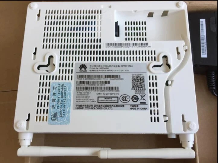 Custom 100% Original Hua wei HG8546M Gpon ONU ONT Fiber Optic Router With 2POTS + 4FE + 1USB + WiF English Vershion Manufacturer