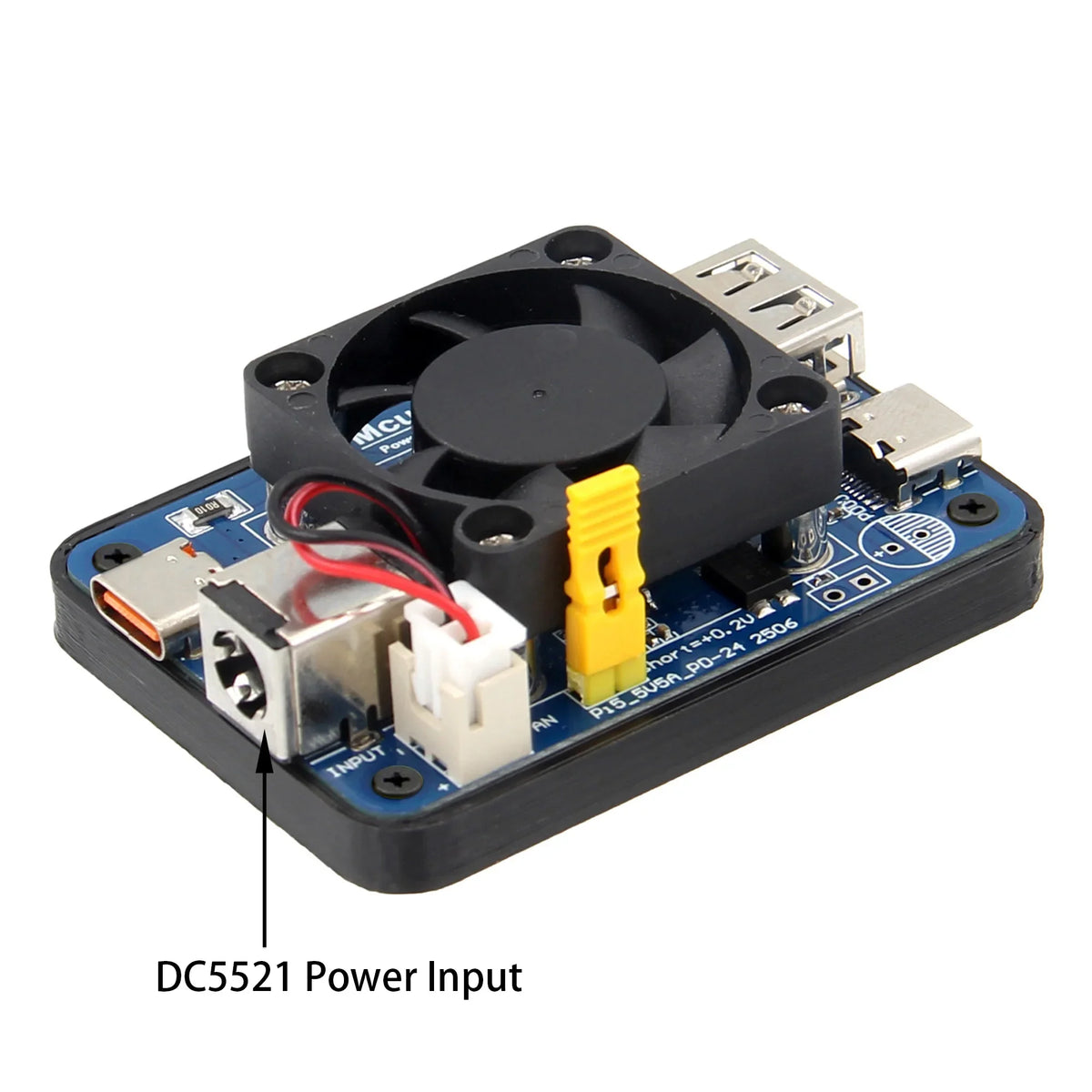 Dual PD Power Module for Raspberry Pi 5, 9-24V DC / PD USB-C 12V Input, 5V 5A USB-C & USB-A Dual Output