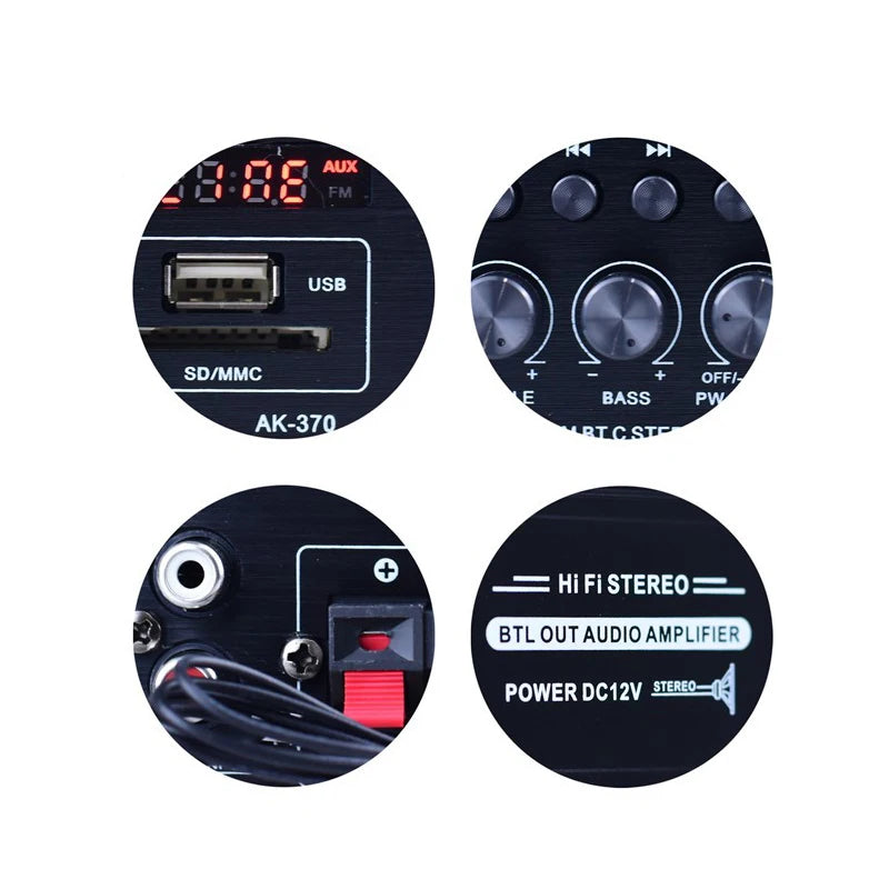 Custom 2*80W FM Radio Mp3 Player Audio Power Amplifiers Stereo Equalizer HiFi Class D Digital Mp3 Decoder Music AMP pcb assembly Manufacturer