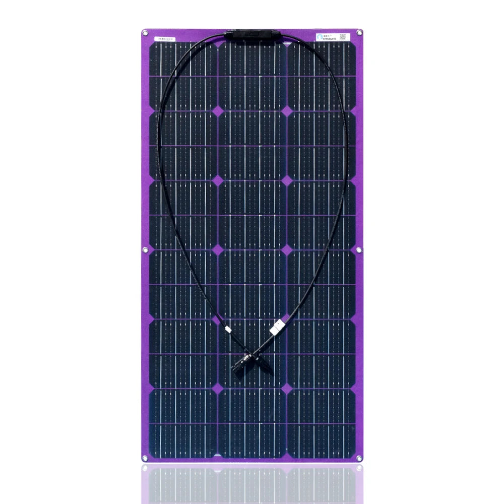 Custom New Monocrystalline Flexible Solar Panel 18V 100W PV Panel Solar System For Caravan/Household/Camping/Yacht Zonnepaneel Manufacturer