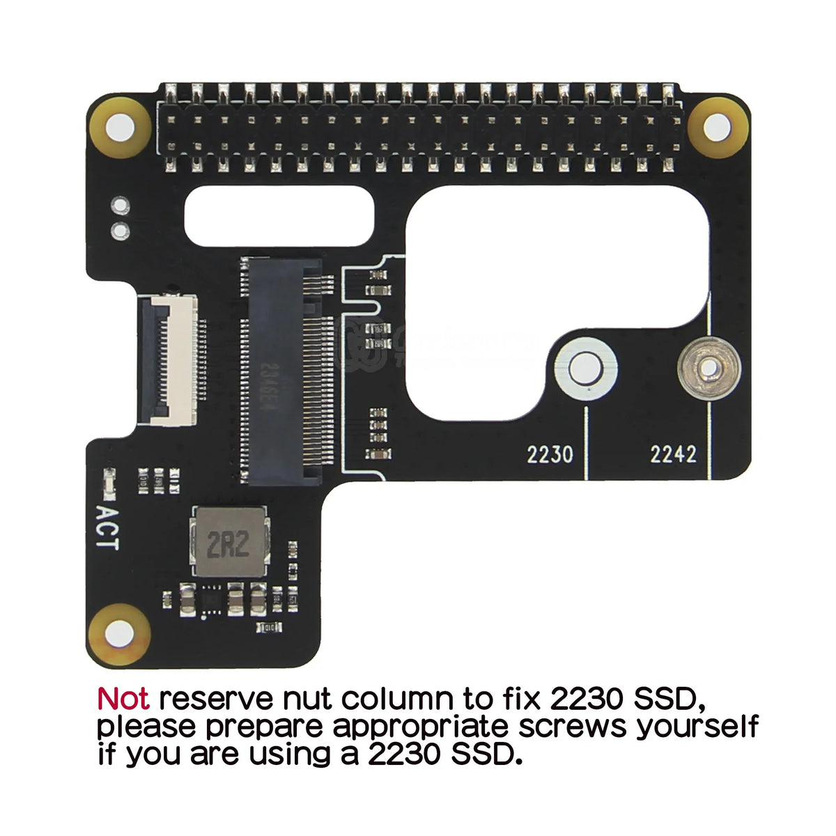 X1000 Pcie M.2 NVMe SSD 2242 PIP PCIe Peripheral Board for Raspberry Pi 5