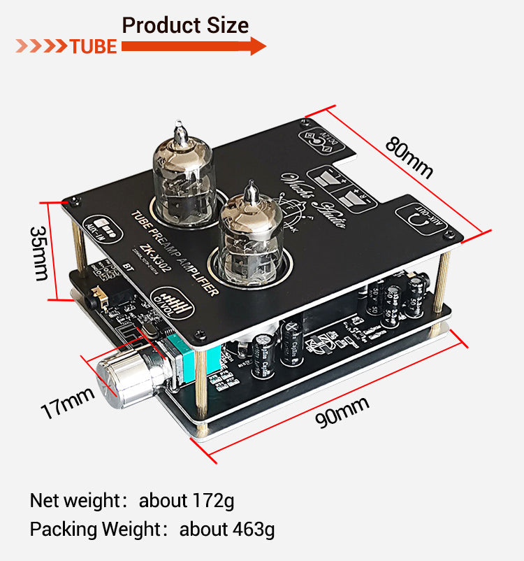 6J1 Preamplifier Power 2*30W Amplifiers HiFi Tube Preamp Stereo Bile Buffer audio amplifier board pcb assembly