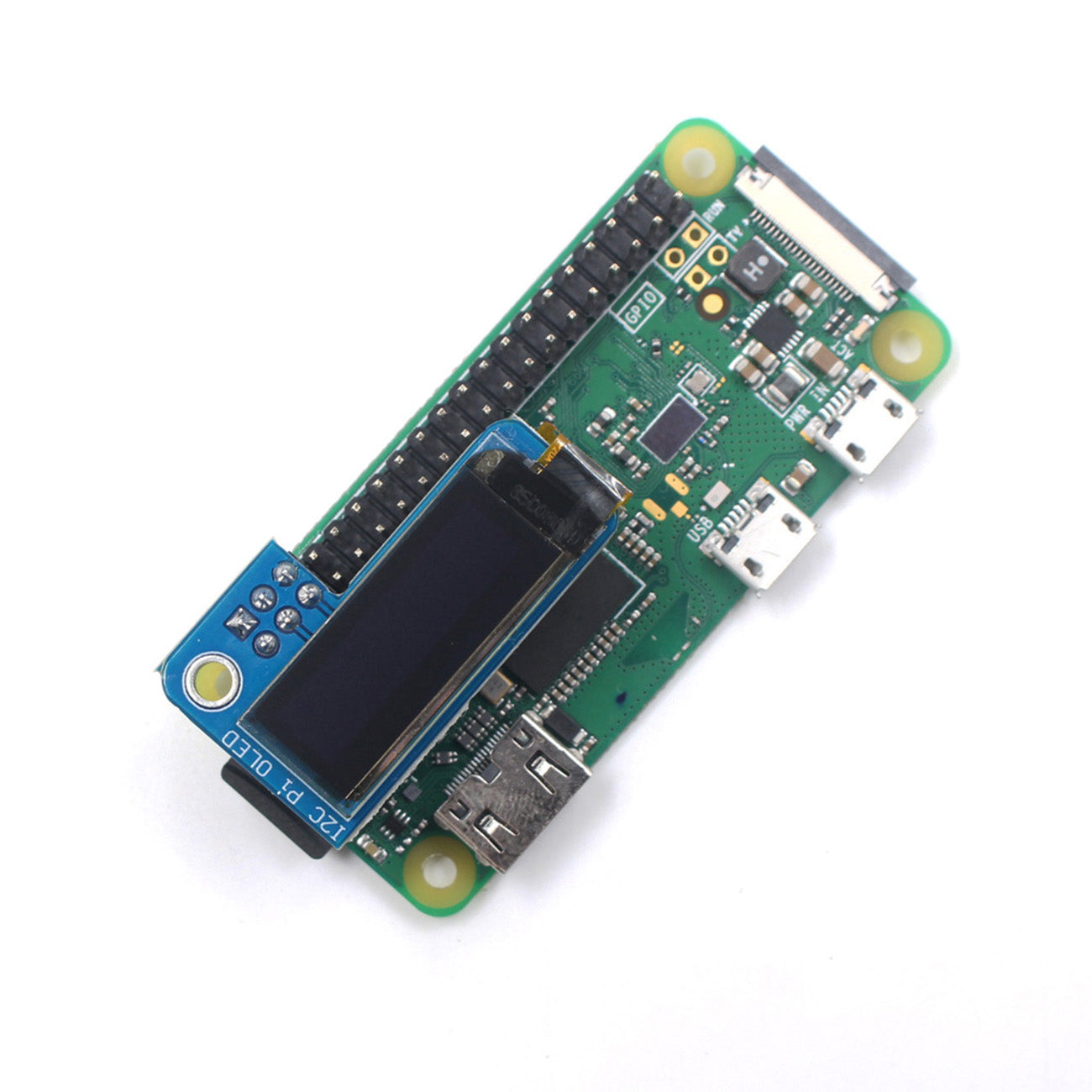 Pi OLED 0.91/0.96 inch IIC I2C 128x32 OLED Monochrome Screen Add-on for Raspberry Pi Zero SSD1306 Blue DC 3.3V FZ3579 Custom