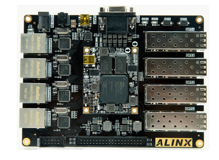 Alinx XILINX A7 FPGA Black Gold Development Board ARTIX-7 fiber Optic Ethernet AX7101 Custom PCB shenzhen pcb pcba