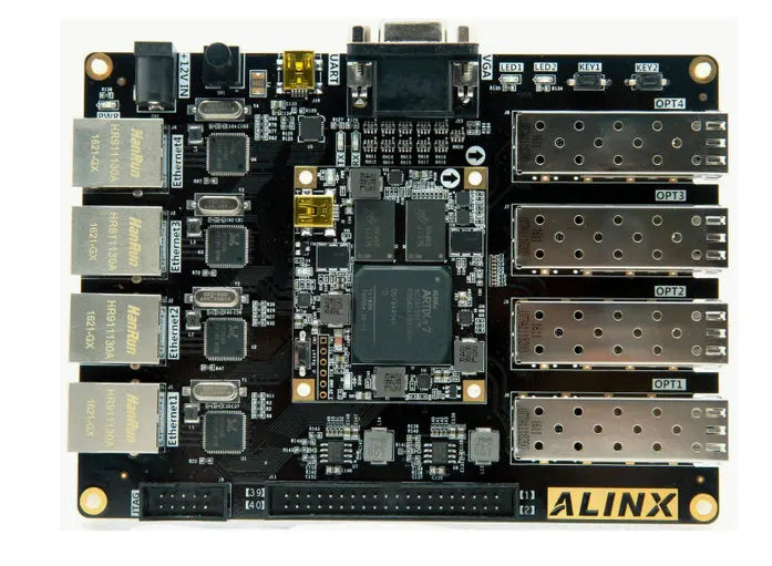 Custom Alinx XILINX A7 FPGA Black Gold Development Board ARTIX-7 fiber Optic Ethernet AX7101 Custom PCB shenzhen pcb pcba Manufacturer