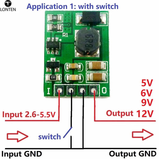 Custom with Enable ON/OFF DC-DC 3V 3.3V 3.7V 4.2V 5V to 5V 6V 9V 12V Step-up Boost Converter Voltage Regulate Power Supply Module Board Manufacturer