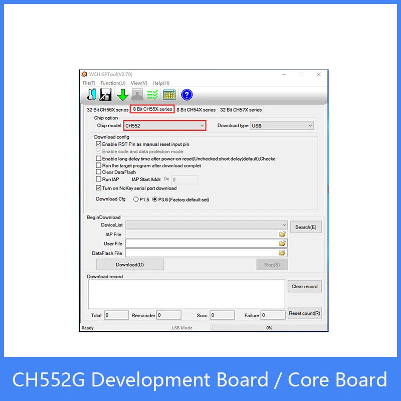 Custom CH552G Development Board / Core Board 8051 USB Microcontroller CH551G / CH552G / CH554G WCH Manufacturer