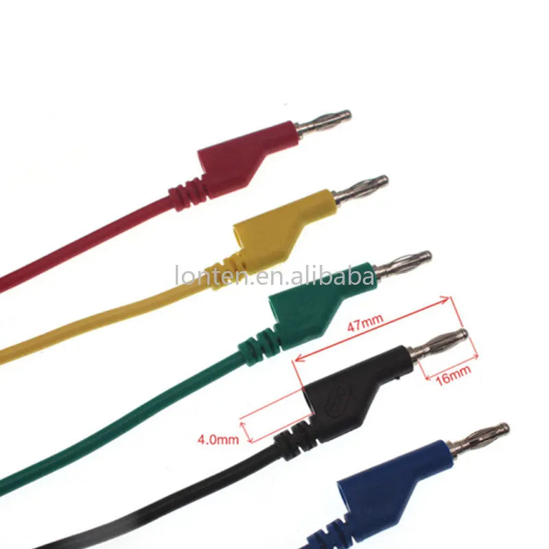Custom Custom 1PC Double Ended High Voltage Power Test Connecting Wire 4mm Banana Plug Test Wire Silicone 1M Banana Jack for Instrument Manufacturer