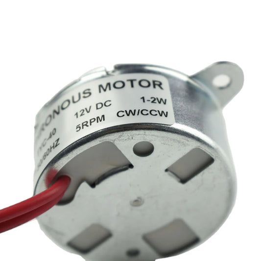 Custom Synchronous Motor TYC-40 DC 12V 5RPM CW/CCW Flat Shaft 35MM for Fiber Optic Light Christmas decorations 2PCS Manufacturer