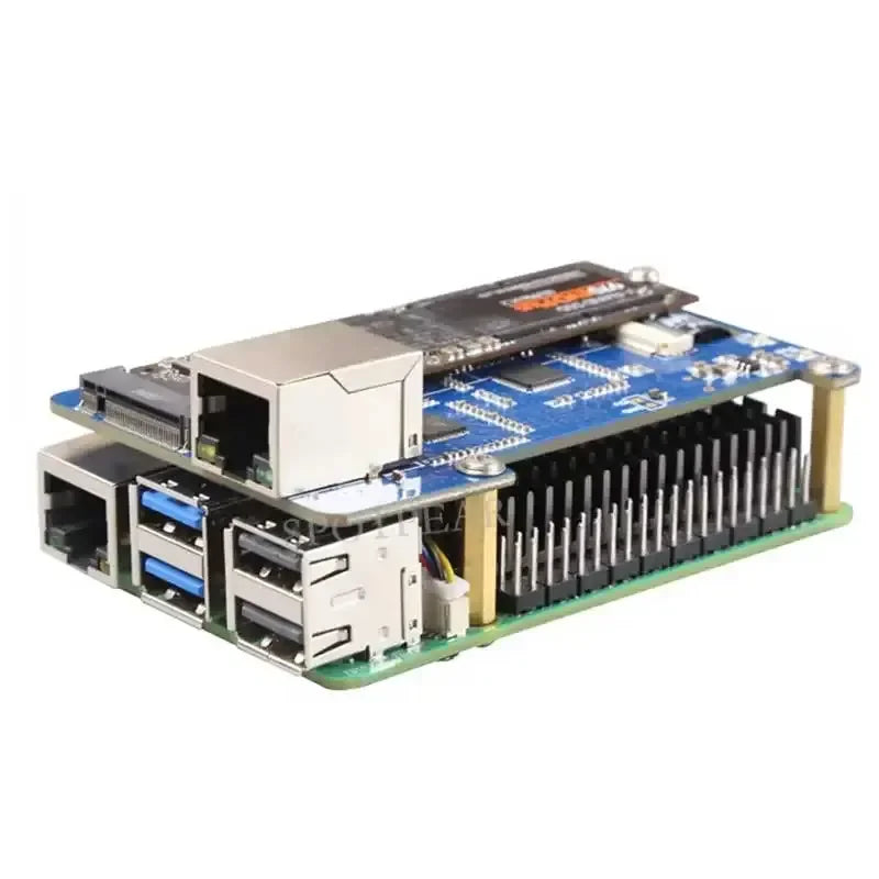 MPS2.5G Raspberry Pi 5 PCIe to NVME SSD and 2.5G Ethernet RJ45 HAT RTL8125 2280 2242 2230
