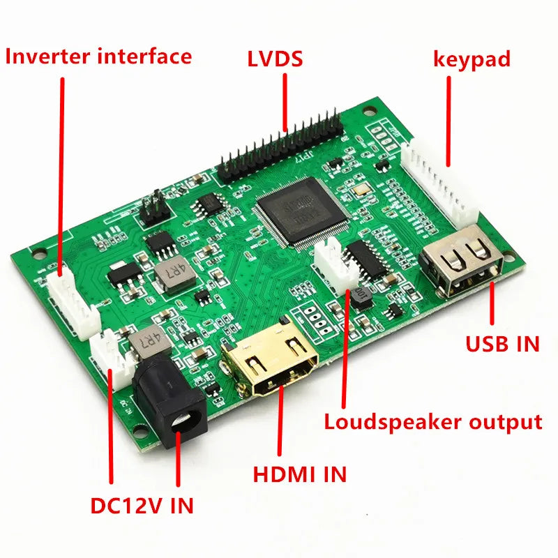 Custom 12.3 inch LCD display module kit HD/USB play 1280*480 for raspberry pi 3 Display Computer Temperature Memory Display DIY Kits Manufacturer