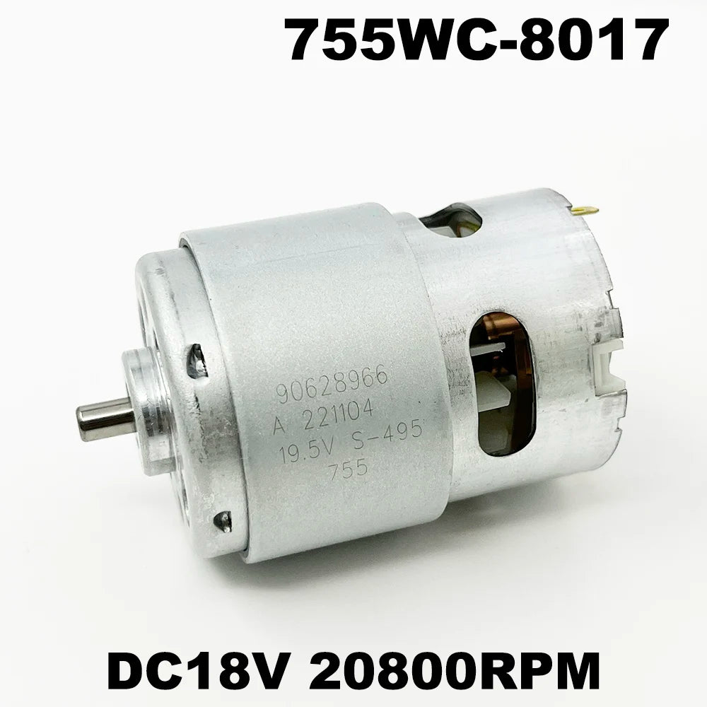 Custom RS-755WC-8017 Carbon Brush Power Motor DC 18V 19.5V 22600RPM High Speed Large Torque Short Shaft for Electric Tool Drill Saw Manufacturer