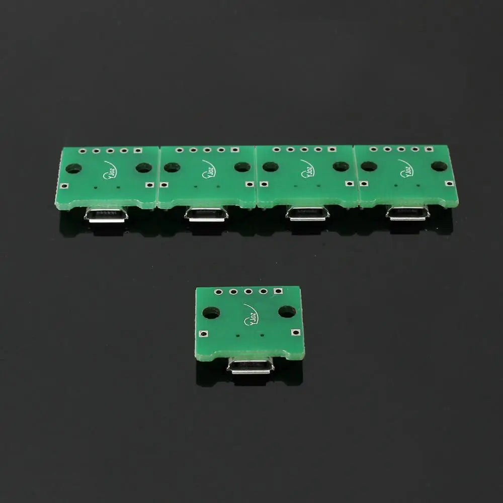 Custom 100Pcs/lot 5pin Female Connector MICRO USB To DIP Adapter B Type Pcb Converter Kit Manufacturer