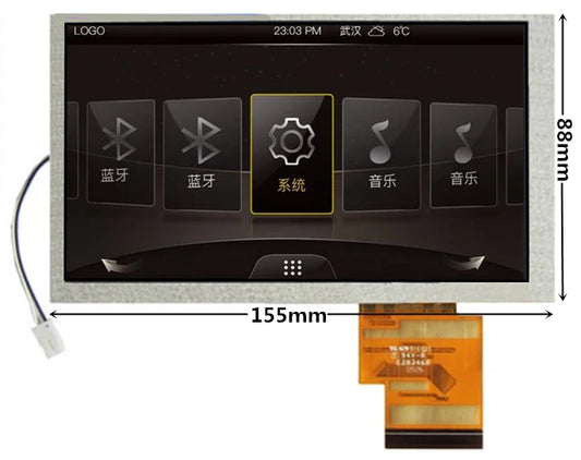 Custom 6.2 Inch HSD062IDW1 A00 A01 A02 LCD Display Screen And 155*88mm 4-wire Resistive Touch Screen Car Navigation DVD Manufacturer