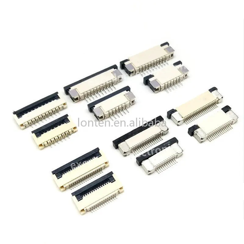 Custom Custom 10PCS FPC 0.5MM/1.0MM Connector Socket Drawer/Clamshell Upper/lower /Vertical Contact 4/6/8/10/12/14/16/18/20/22/24 Manufacturer