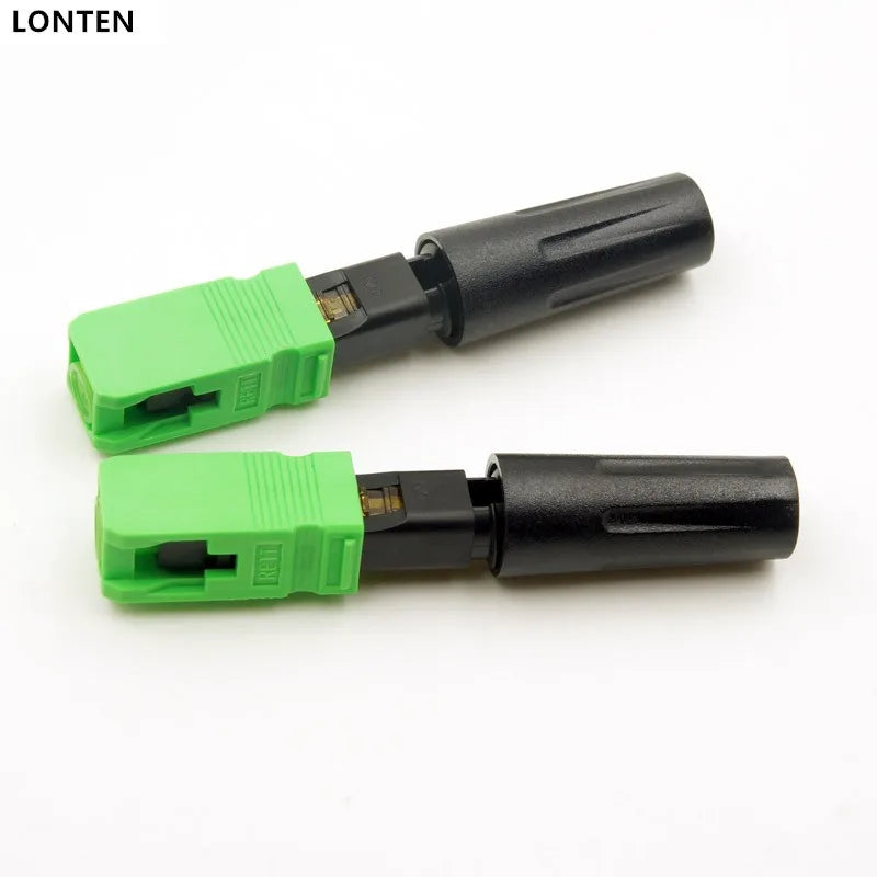 Custom 100PCS FTTH SC APC single-mode fiber optic SC APC quick connector SC FTTH Fiber Optic Fast Connector SC Connector Manufacturer