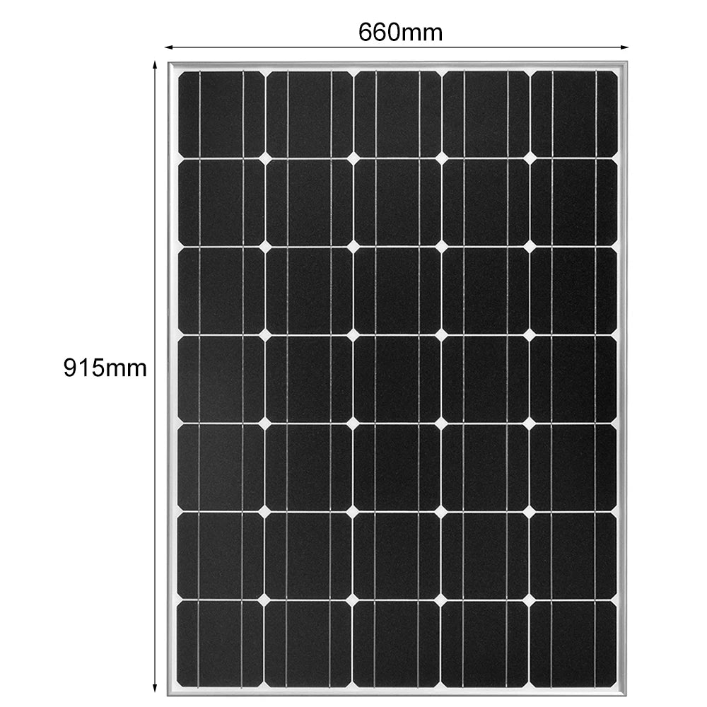 Custom Real 100W Tempered Glass Solar Panel Monocrystalline Cell Photovoltaic Panels Solar System Kit For Home RVs Roof Zonnepaneel Manufacturer