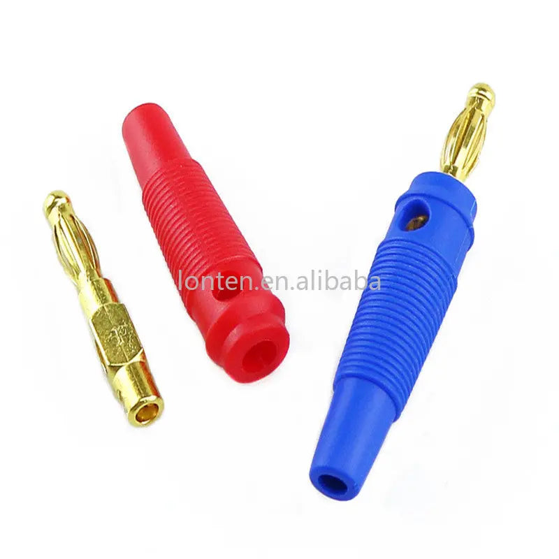 Custom Custom 5pcs 4mm Plugs Gold Plated Musical Speaker Cable Wire Pin Banana Plug Connectors 5 color Manufacturer
