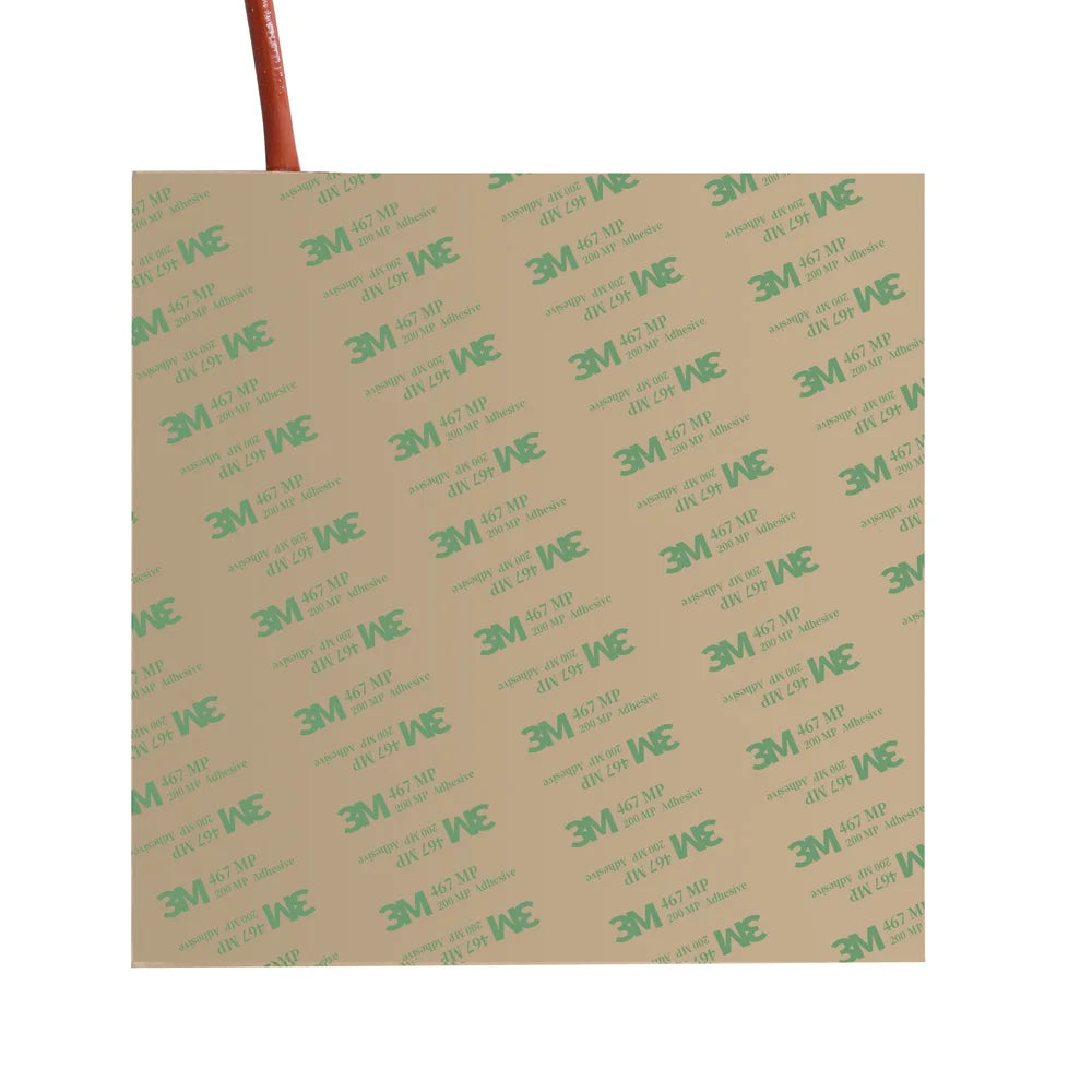 Custom Silicone Heated Bed Heating Pad Waterproof 200/300mm 12V/24V/220V For 3D Printer Ender-3 V2 CR10 Parts Hot Bed 200/350/500/600W Manufacturer