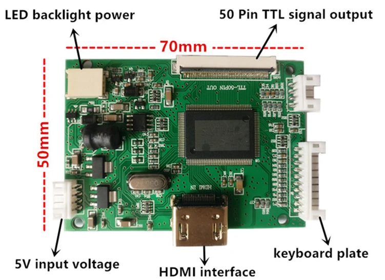 Custom 7 Inch 1024*600 EJ070NA-01J HD-Compatible Screen LCD Display Driver Board Monitor For Raspberry Pi B+ 2 3 Banana/Orange Manufacturer