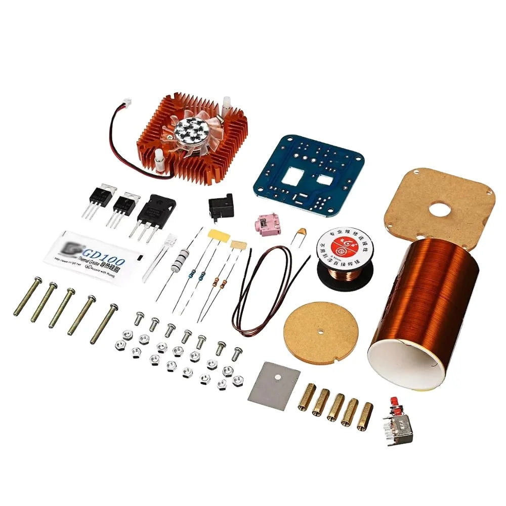 Custom Lonten 24V DIY Electronic Assembled Kit Mini Music Tesla Coil Plasma Speaker Tesla Arc Generator Manufacturer