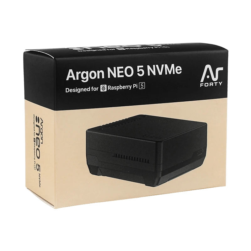 Argon NEO 5 M.2 NVME PCIE Case for Raspberry Pi 5 Aluminum Shell Enclosure Built-in Fan