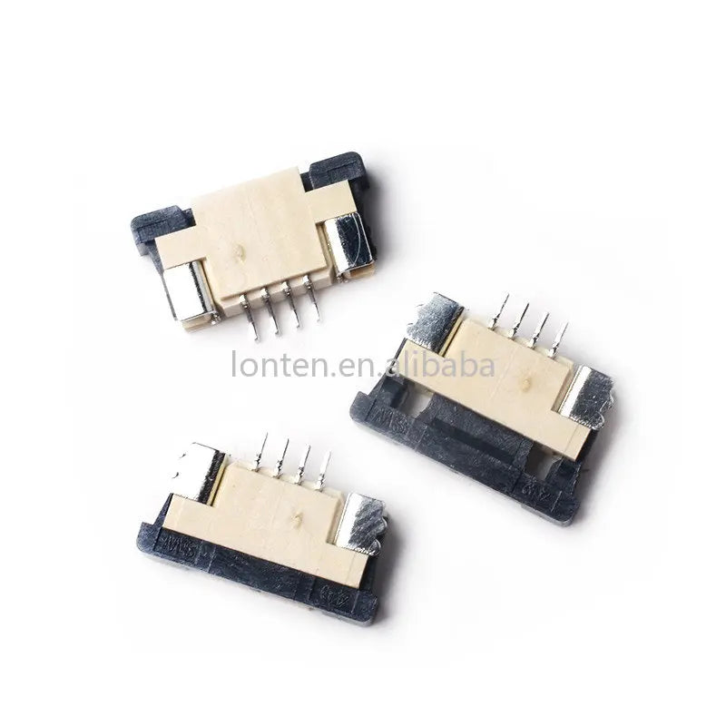 Custom 10pcs FFC FPC connector 1.0mm 4 Pin 6 8 9 10 12 14 16 18 20 22 24 26 30P Top Contact Right angle SMD / SMT ZIF Manufacturer
