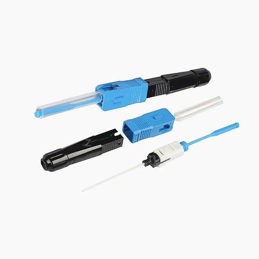Custom 100PCS SC UPC single-mode FTTH Fiber hot melt quick connection SC FTTH Fiber Optic Fast Connector SC Connector Manufacturer