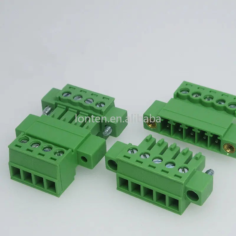 Custom 5Sets 15EDG 3.81 2/3/4/5/6/7/8 Pin Right Angle Screw Terminal Block Connector 3.81MM Pitch Plug + Pin Header Socket Manufacturer