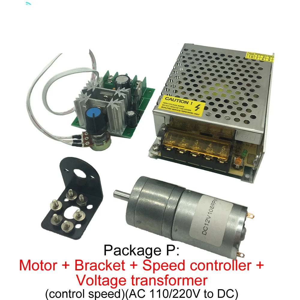 Custom 6-24V DC Gear Motor Low Speed  Electric Motor 7.5-1931RPM With Reversible Gearbox For Smart Car Mini Tools JGA25-370 Manufacturer