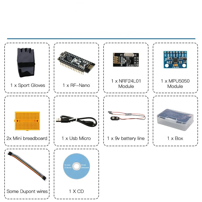 Custom Gesture-Motion Starter Kit for Nano V3.0 Support Robot Smart Car MPU6050 6 Axis Accelerometer Gyroscope Module Manufacturer