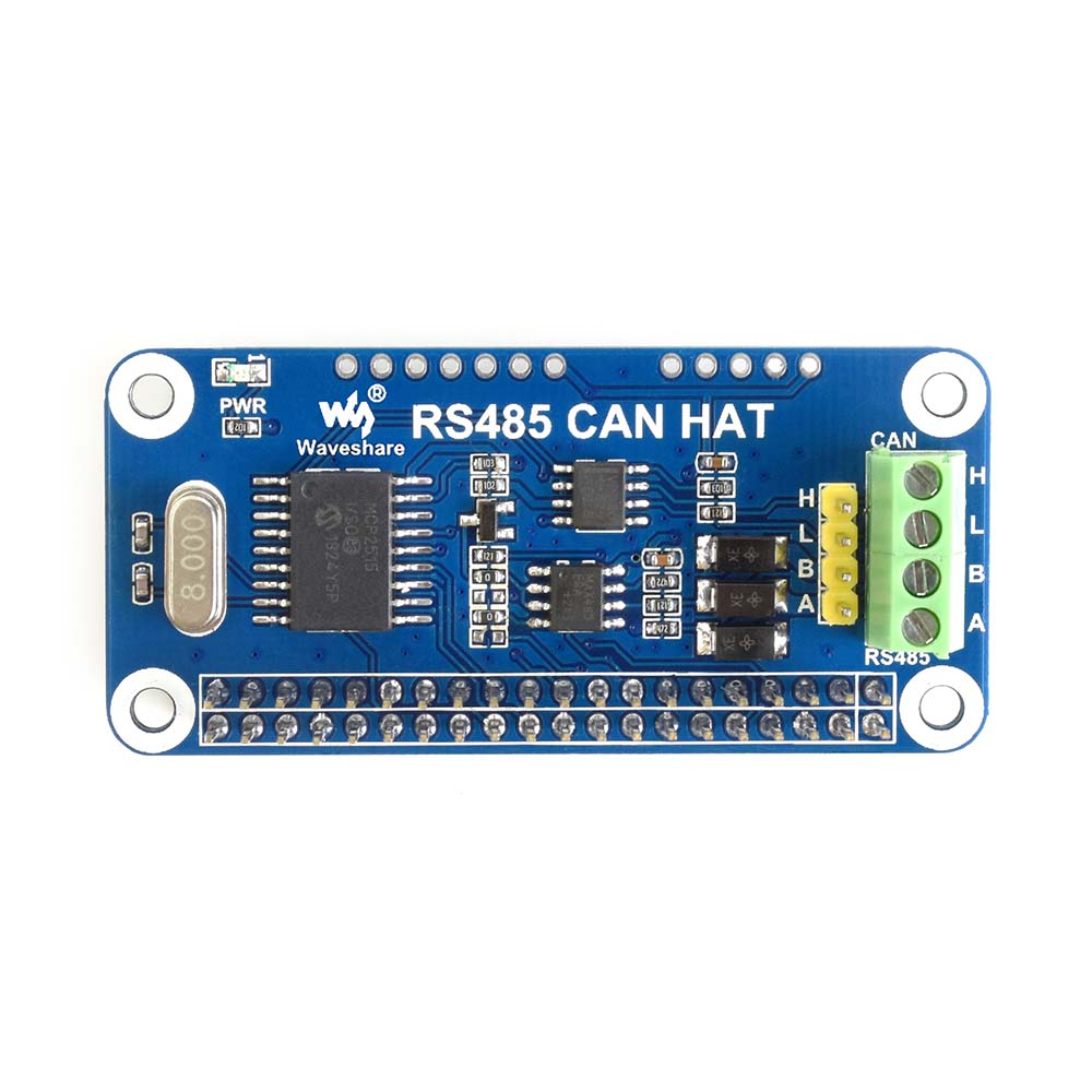 RS485 CAN HAT for Raspberry Pi Zero/Zero W/Zero WH/2B/3B/3B+,onboard CAN controller: MCP2515,485 transceiver SP3485 Custom PCB customize