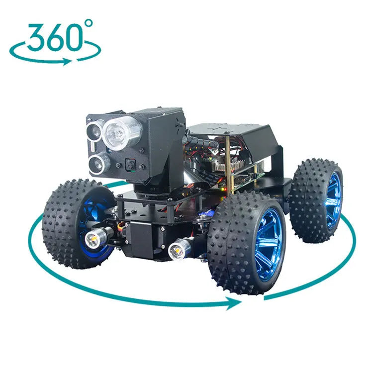 Custom Robotic Arm Steam Raspberry Pi Aluminum Alloy Explorer Trolley 360-Degree Rotating Programming Education Manufacturer