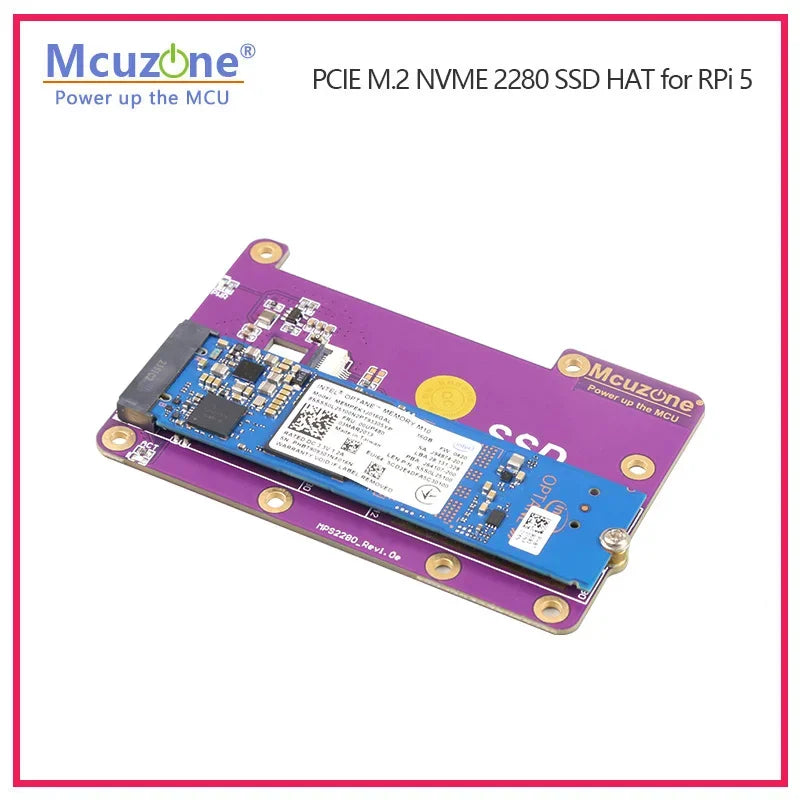 MPS2280-16GB System Disk)PCIE M.2 NVME 2280 Gen3 SSD HAT for Raspberry Pi 5 16GB NVME SSD Custom