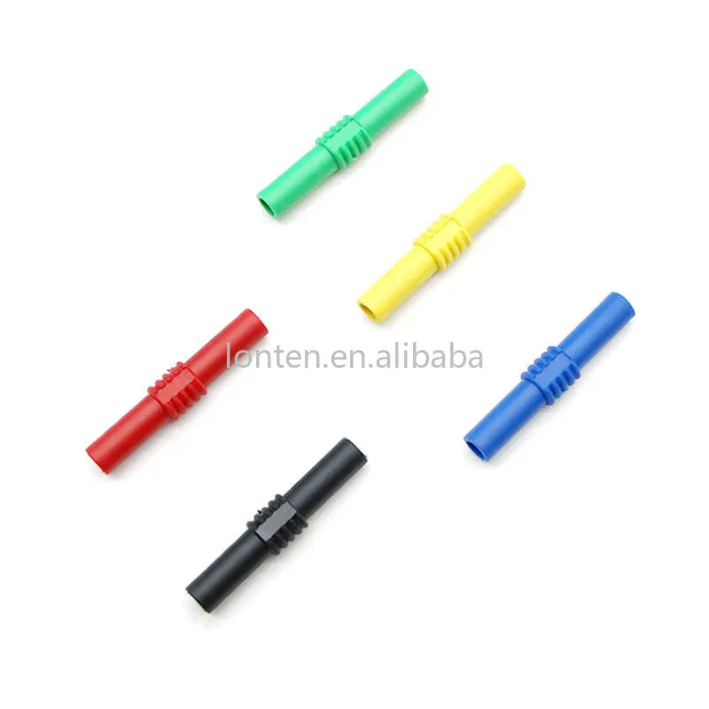 Custom Custom 5PCS 4mm Banana Plug Extension Adapter Insulated Connector 4mm Double End Through Hole Female Socket Manufacturer