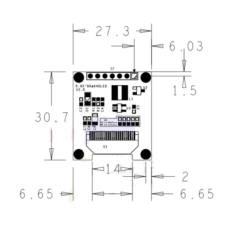 LONTEN 0.95 inch OLED screen display 96*64 screen module SSD1331 Full Color For Arduino DIY SPI Custom