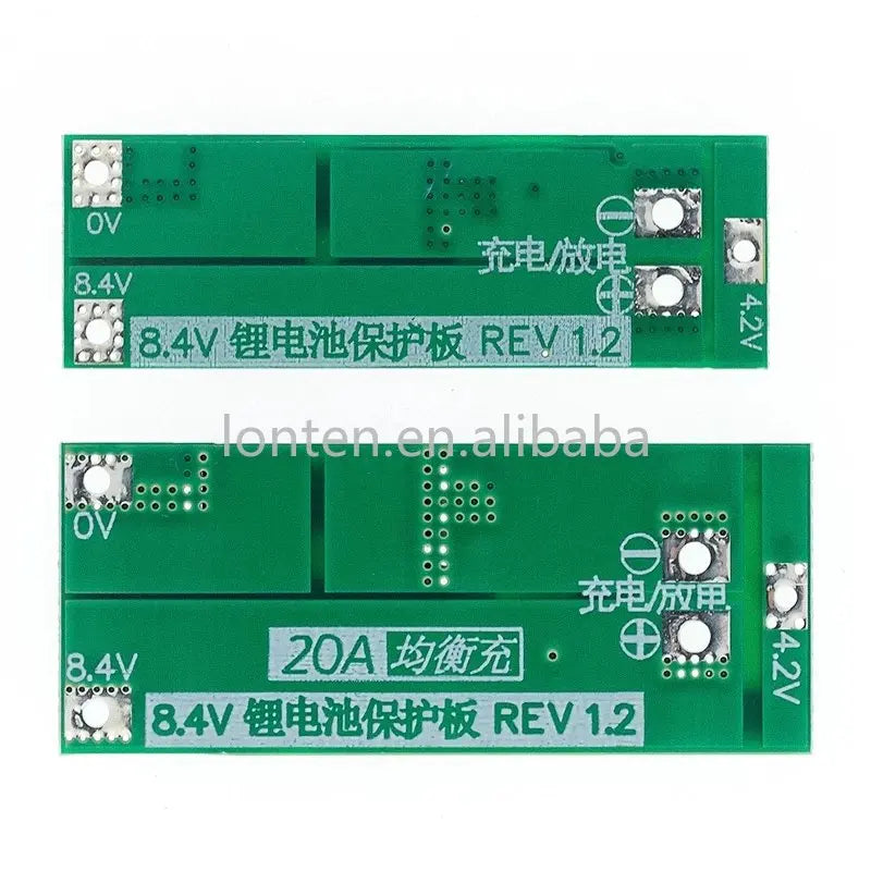 Custom 10PCS 2S 20A 7.4V 8.4V 18650 Lithium Battery Protection Board/BMS Board Standard/Balance Manufacturer