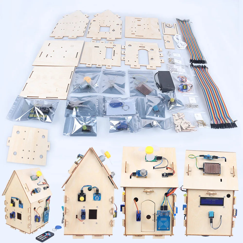 Custom Nano Wooden House STEM Programming Kit Smart Home Starter Kit DIY Wooden House Programming IoT Kit Manufacturer