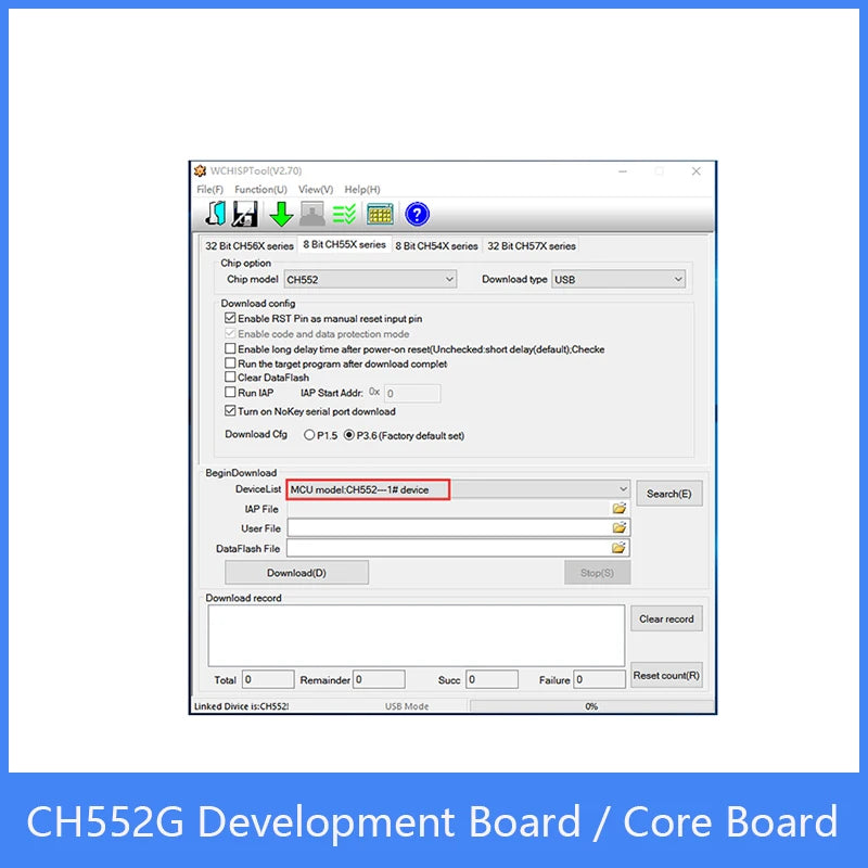 Custom CH552G Development Board / Core Board 8051 USB Microcontroller CH551G / CH552G / CH554G WCH Manufacturer