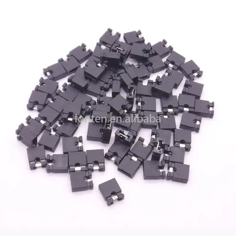 Custom 1000Pcs/Lot Multicolor Black/Red/Yellow/Green/Blue 2.54mm Jumper Cap Header Pin Shunt Short Circuit Connector Open Top Manufacturer
