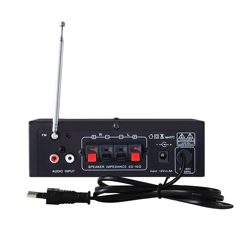 Custom 2*60W FM Mp3 Player Audio Power AMP -Compatible Equalizer HiFi Class D Digital Decoder Home Car Amplifier AC90-240V pcb assembly Manufacturer