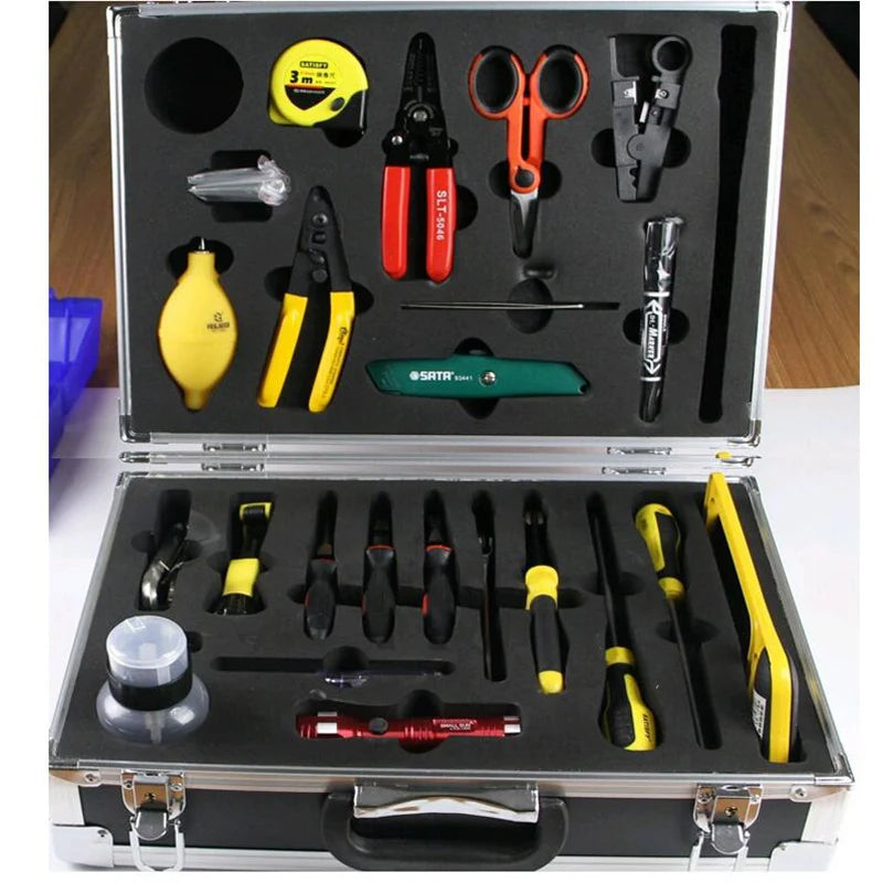 Custom 25class/bag HRP-25 Fiber optic cable construction toolbox FTTH Splice Kit Construction FTTH fiber optic tool kit BY DHL Manufacturer