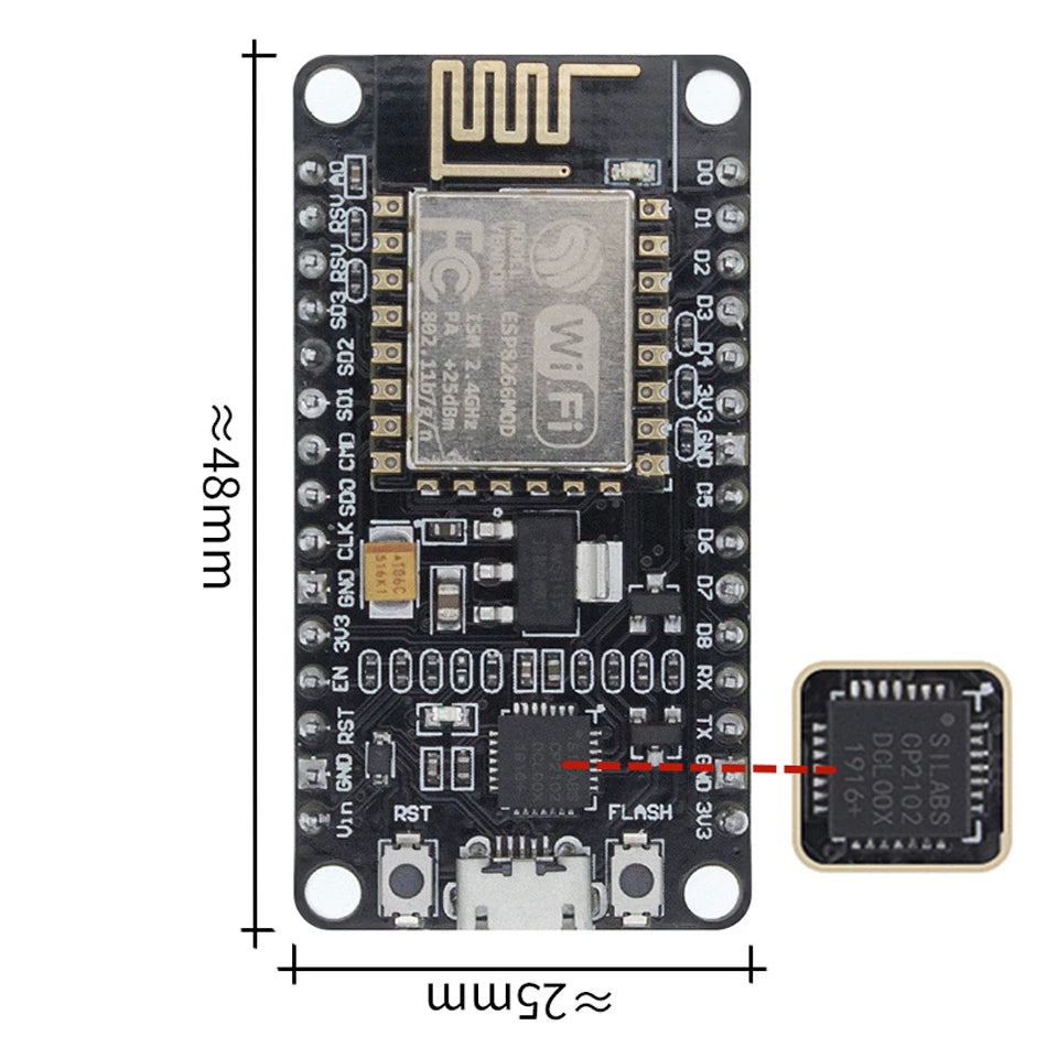 Custom Wireless module CH340/CP2102 NodeMcu V3 V2 Lua WIFI Internet of Things development board based ESP8266 ESP-12E with pcb Antenna Manufacturer