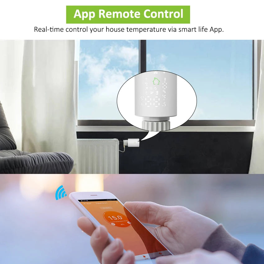 Custom LT Tuya ZigBee3.0 smart home Radiator Actuator Programmable Thermostatic Radiator Valve Temperature Controller Manufacturer