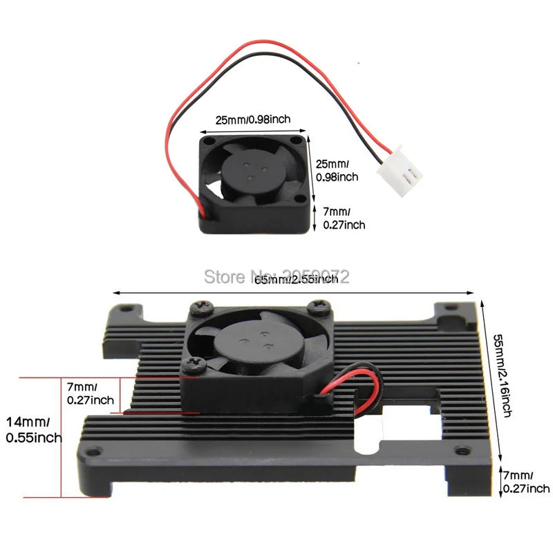 Custom Raspberry Pi 4 model B Aluminum case Heatsink for Raspberry Pi 4B Manufacturer