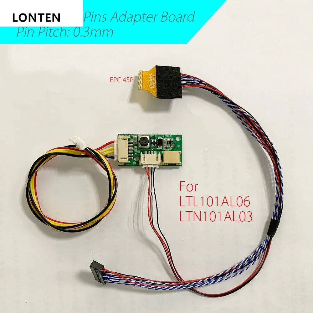 Custom Lonten Upgraded LTL101AL06 LTN101AL03 10.1 inch LVDS Adapter Plate Converter Board 0.3mm 1ch 8bit 45Pin FFC FPC LVDS Conversion Manufacturer